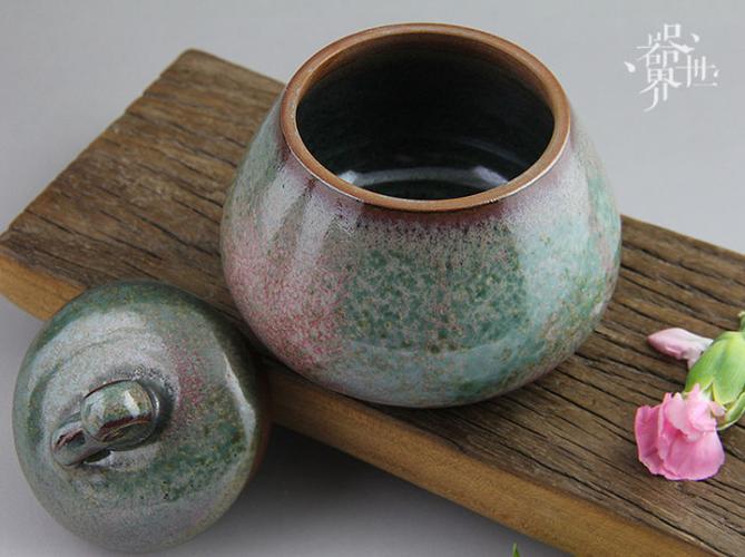 钧瓷茶具#工艺美术大师靳林琳作品 手工钧瓷茶罐 醒茶罐 收藏品